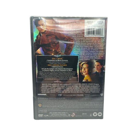 The Aviator DVD 2 Disc Full Screen Leonardo DiCaprio Martin Scorsese  New Sealed - Picture 2 of 5